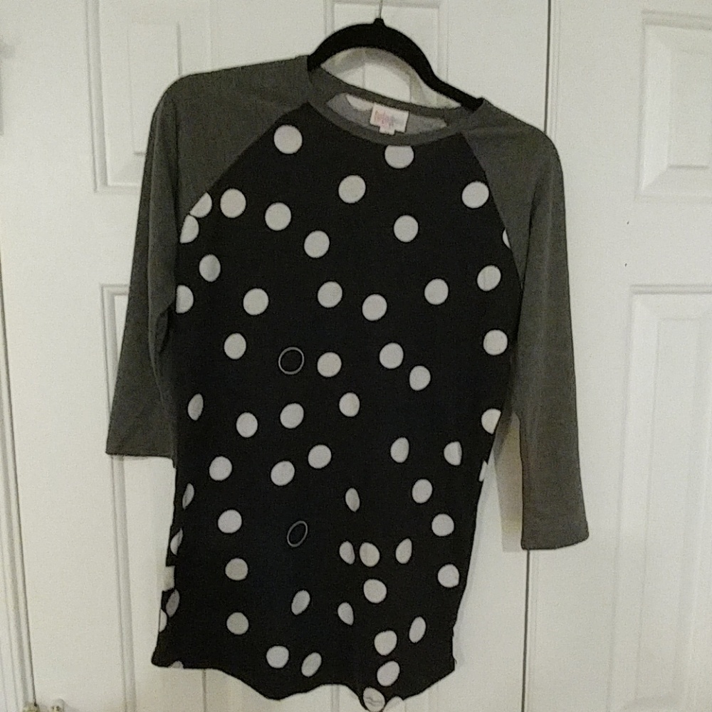 Lularoe black and white polka dot Randy xs